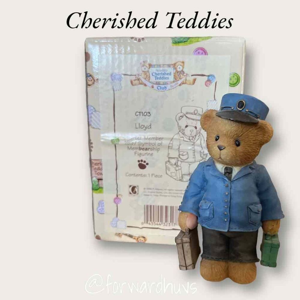Enesco Cherished Teddies "Lloyd" Charter Member 1997 Membearship Figurine